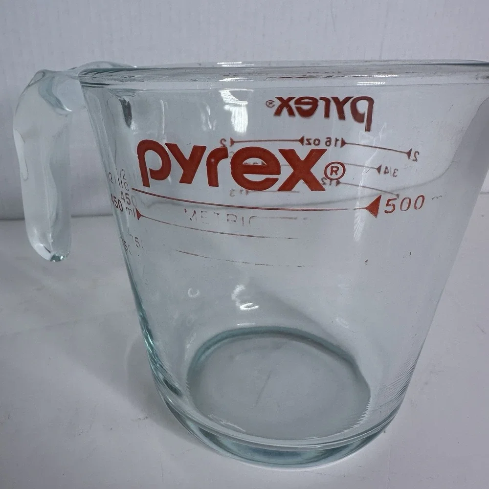 Pyrex Glass‎ Blue Tint 2 Cup 16 Oz Measuring Cup Open Handle